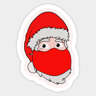 2020 Christmas Gift Masked Santa Claus Sticker